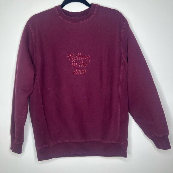 Adele Rolling in the Deep Burgundy Crewneck - Picture 1 of 6